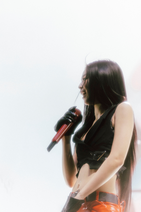 Singer Jennie, member of girl group Blackpink, performs at the Coachella Valley Music and Arts Festival on April 20. [ODD ATELIER]