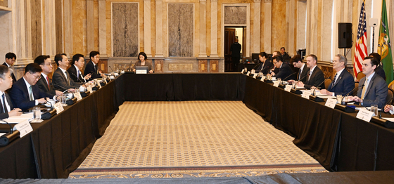 The 2+2 trade negotiation table between the Korean and United States government begin on April 24 in Washington D.C. [MINISTRY OF ECONOMY AND FINANCE]