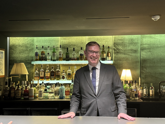 British Ambassador to Korea Colin Crooks poses for a photo at a bar in the embassy building in Jung District, central Seoul, on April 24. [CHO JUNG-WOO]