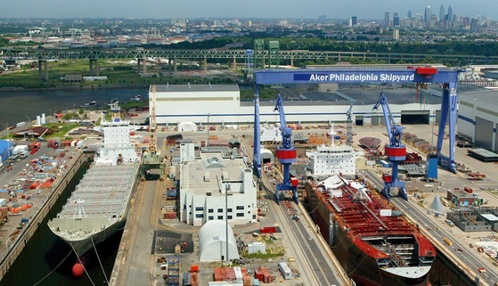 Hanwha Group acquired a 100 percent stake in Philly Shipyard, located in Philadelphia, in 2024. [HANWHA OCEAN]
