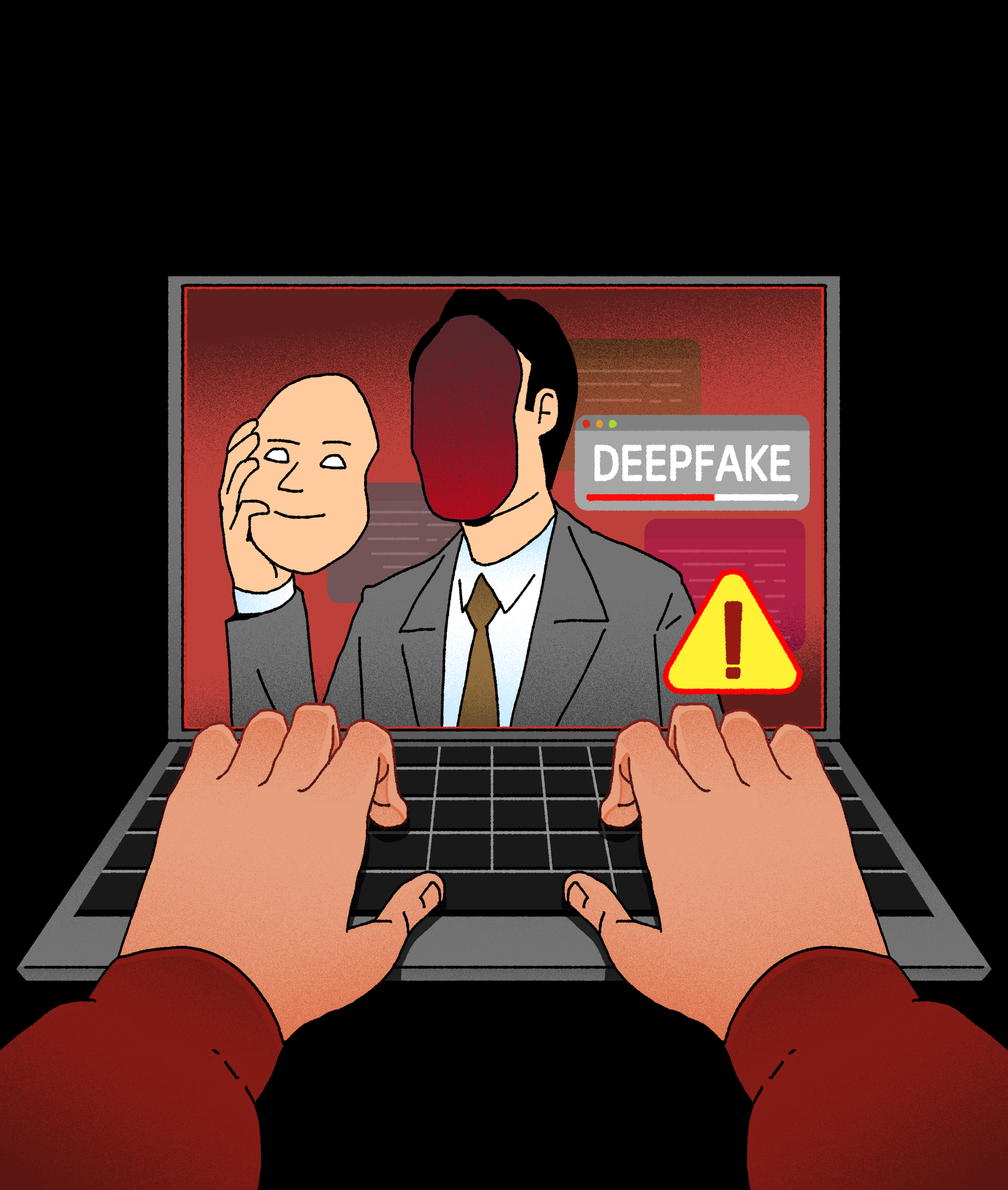 An illustration depicting AI-generated deepfake images [GETTYIMAGESBANK]