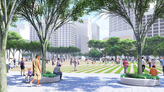 A render of how Seoul Plaza will be renovated under the city government's new plan. [SEOUL METROPOLITAN GOVERNMENT]