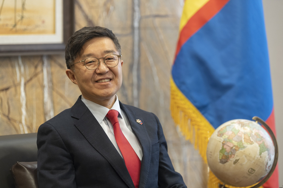 South Korean Ambassador to Mongolia Choi Jin-won poses for a photograph at the embassy in Ulaanbaatar. [EMBASSY OF THE REPUBLIC OF KOREA IN MONGOLIA]