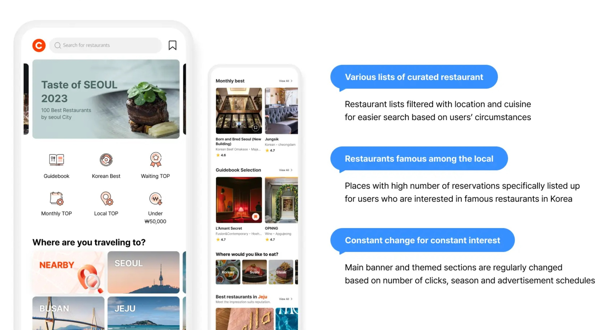 A promotional page for Catch Table Global [SCREEN CAPTURE]