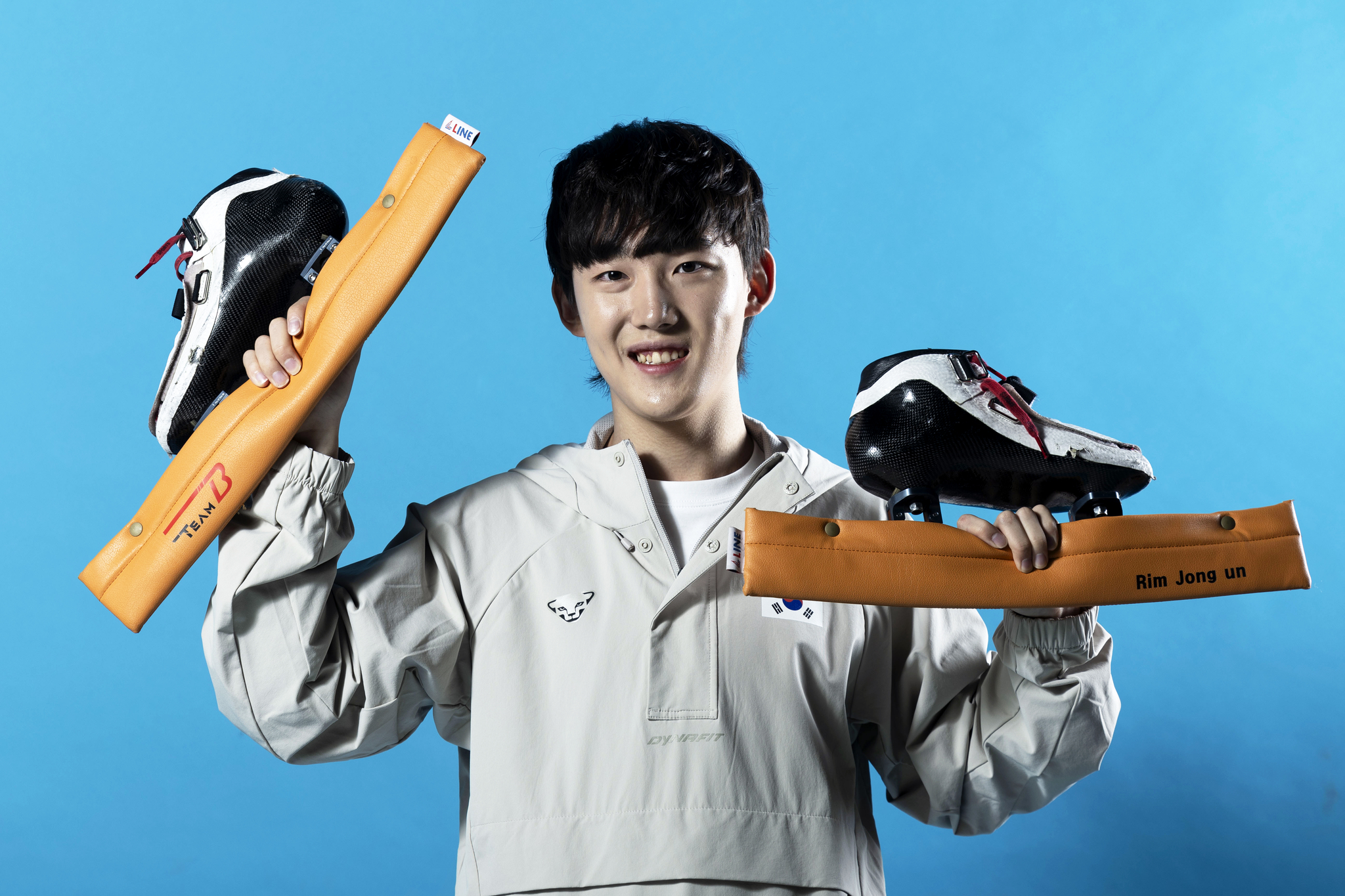 Short track speed skater Rim Jong-un poses for a photo during an interview with the JoongAng Ilbo at the JoongAng Building in western Seoul on May 7. [JOONGANG ILBO]