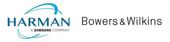 The logos fro Harman International, Samsung Electronic's automotive and audio subsidiary, and Bowers & Wilkins (B&W), a major name in luxury audio [SCREEN CAPTURE]