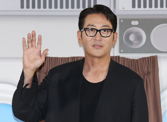 Actor Ha Jung-woo poses during a press conference for the film "Hijack 1971" (2024) in central Seoul on May 22, 2024. [YONHAP]