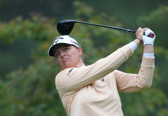 Perrine Delacour hits a shot during the Aramco Korea Championship at New Korea Country Club in Goyang, Gyeonggi, on May 9. [LET] 