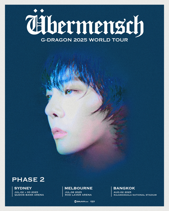 A poster for the second round of singer G-Dragon's “G-Dragon 2025 World Tour [Ubermensch]” [GALAXY CORPORATION]