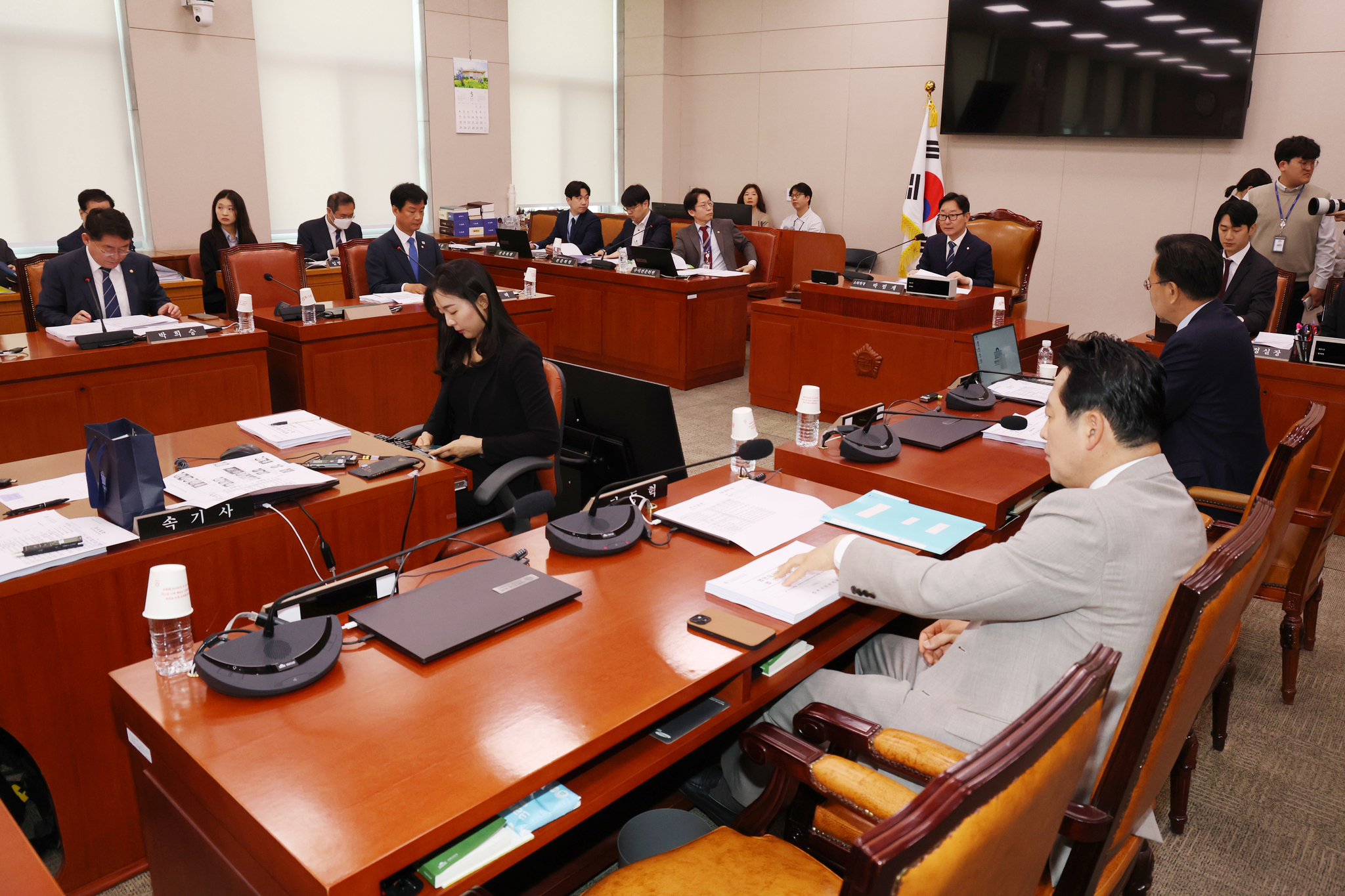 The National Assembly’s Legislation and Judiciary Committee is in session at the National Assembly building in Yeouido, western Seoul, on May 7. [NEWS1]