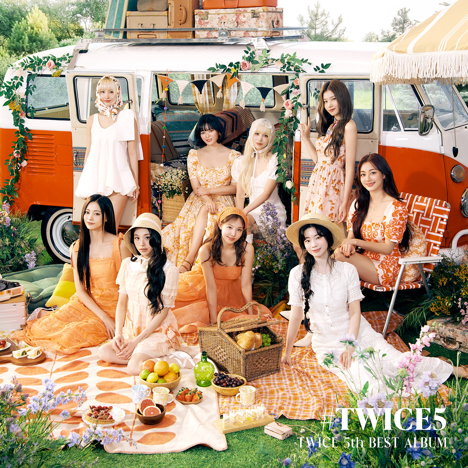 Album cover for Twice's Japanese compilation album ″#Twice5″ [JYP ENTERTAINMENT]