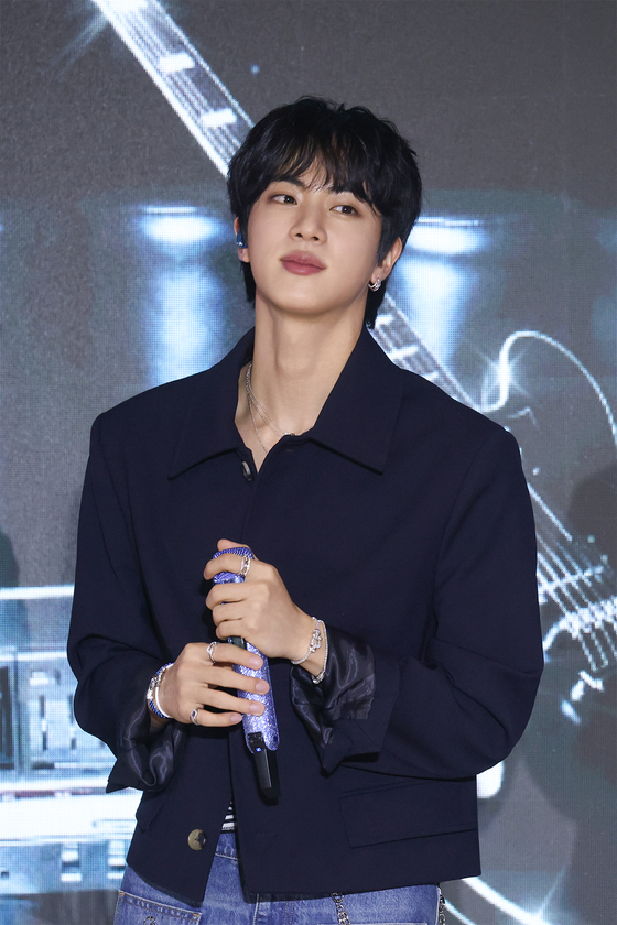 BTS's Jin performs during an offline event with his fans held at Anderson C in Seongsu-dong, eastern Seoul, to celebrate the release of his solo EP ″Echo″ on May 17. [BIGHIT MUSIC] 