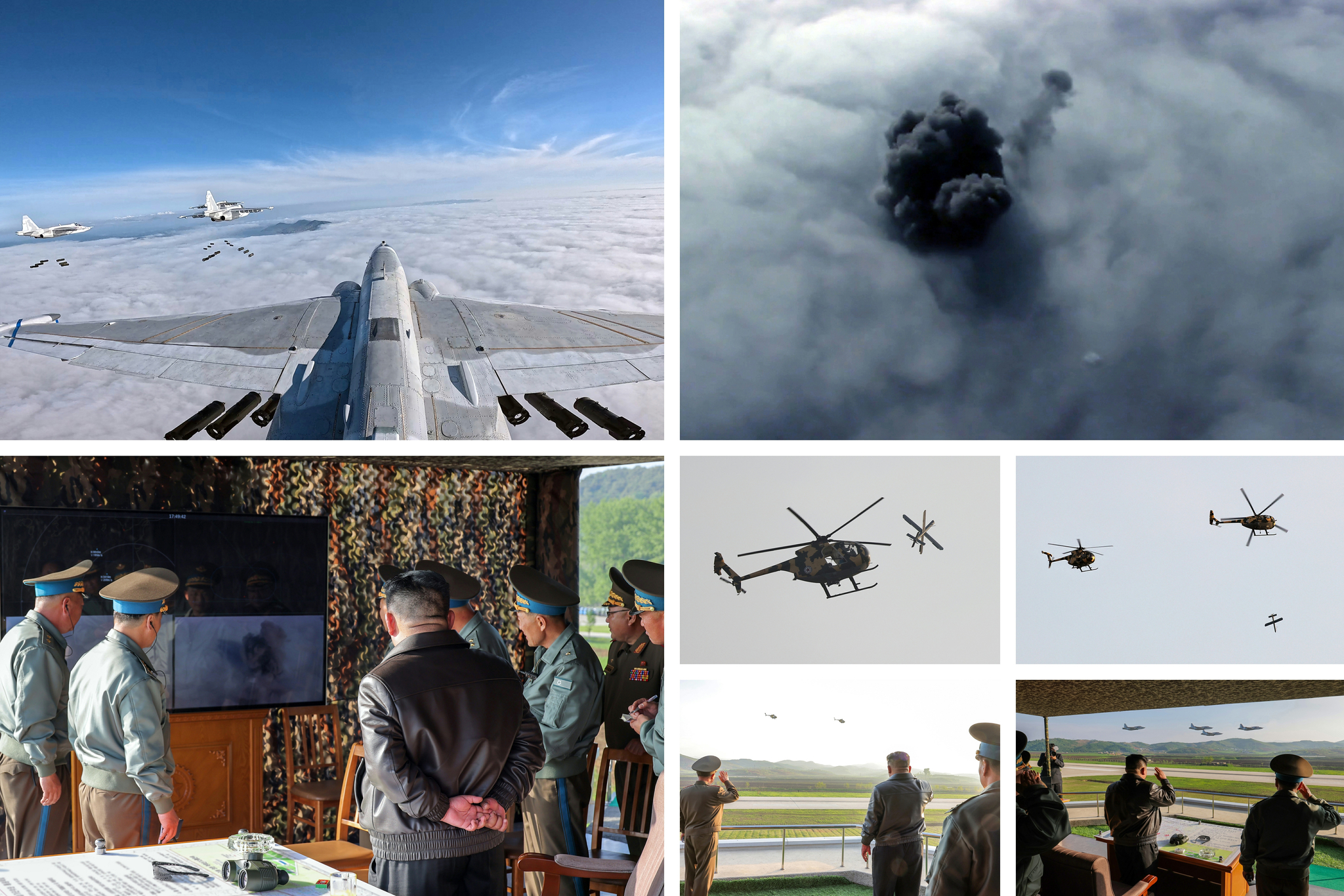 Rodong Sinmun, the official newspaper of North Korea, reported on May 17 that its leader Kim Jong-un visited the unit under the 1st Guards Air Division of the Korean People’s Army on May 15 and supervised air defense and airstrike training for the air force units.  [RODONG SHINMUN/NEWS1] 