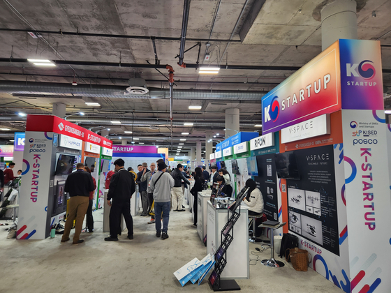 The K-Startup promotion booth at CES 2025 in Las Vegas on Jan. 7 [MINISTRY OF SMES AND STARTUPS]