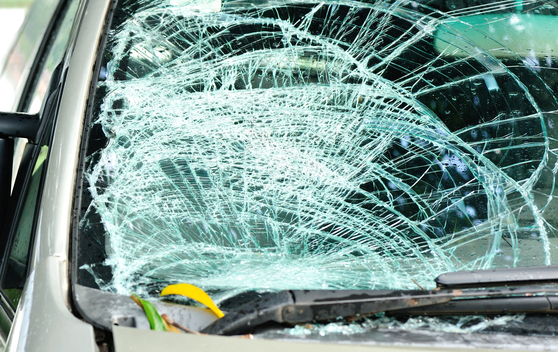 A photo of a car's broken windshield unrelated to the story [GETTY IMAGES BANK]