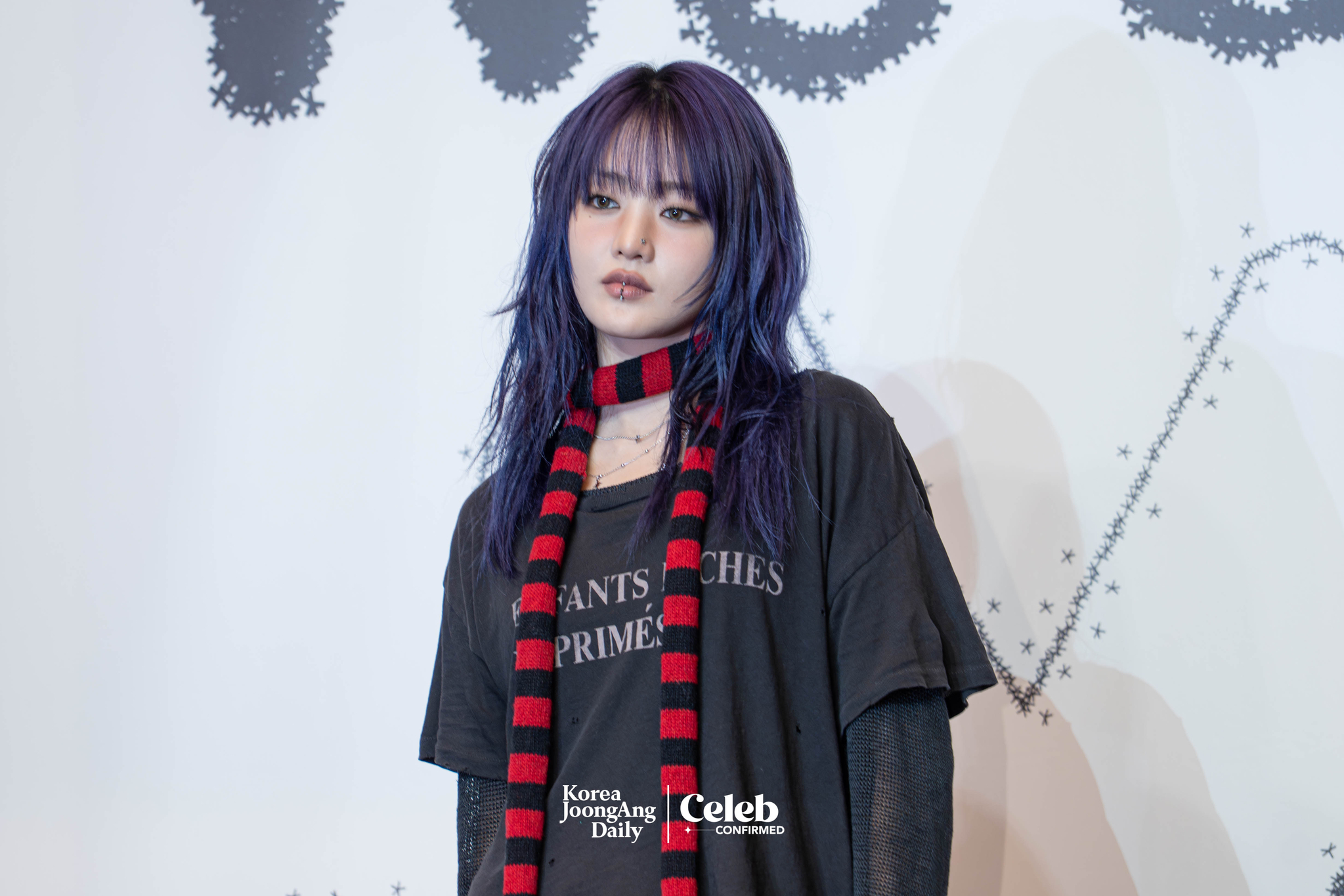 i-dle's Minnie poses for photos during a press conference at the Josun Palace hotel in southern Seoul for the release of its eighth EP, “We are," on May 19. [DANIELA GONZALEZ PEREZ]