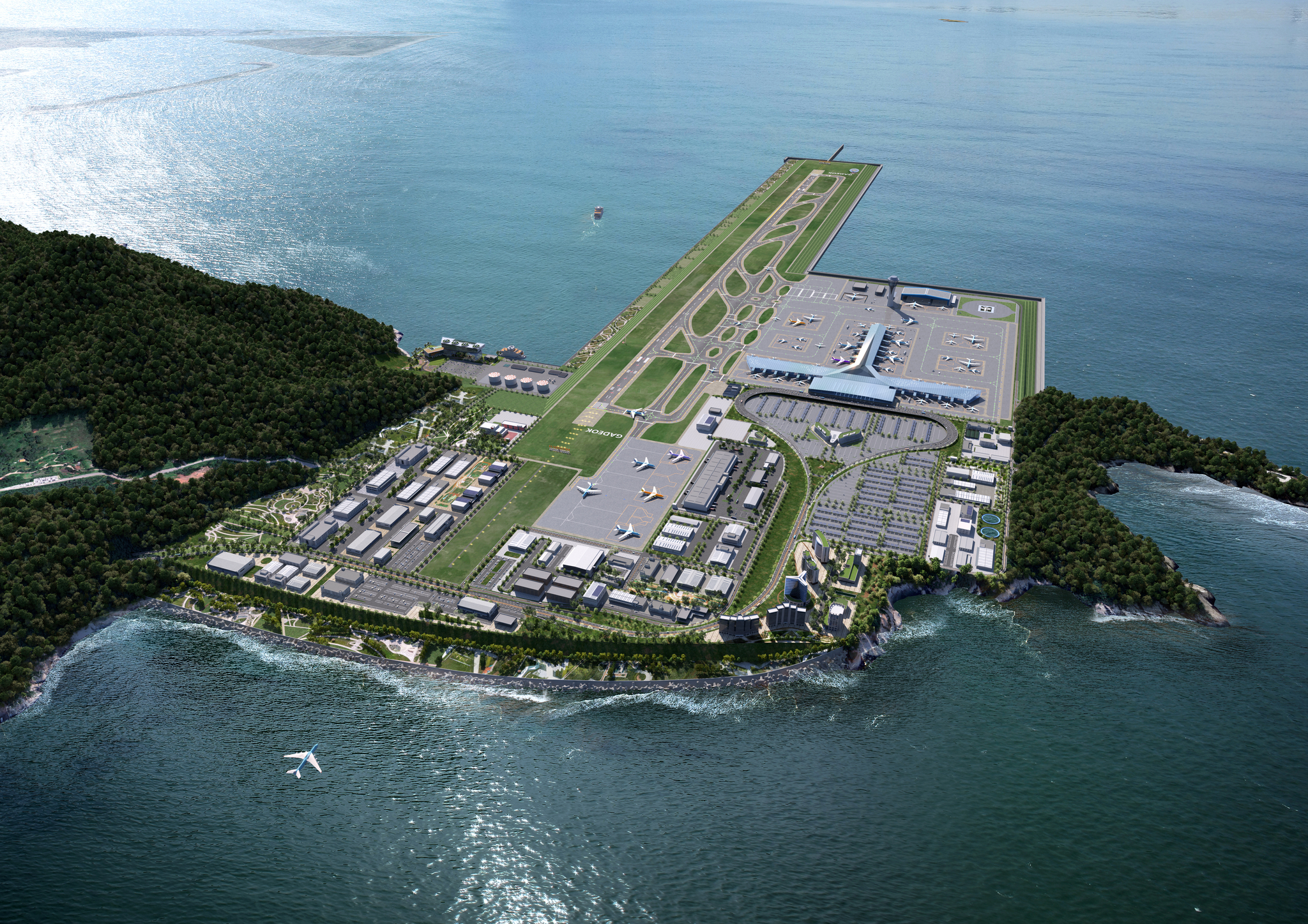 Layout plan of the Gadeokdo New Airport [BUSAN METROPOLITAN GOVERNMENT] 