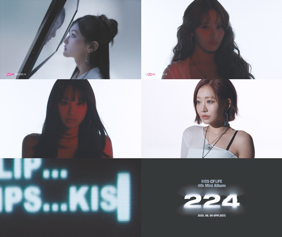Stills from Kiss of Life's teaser video for upcoming EP ″224″ [S2 ENTERTAINMENT]