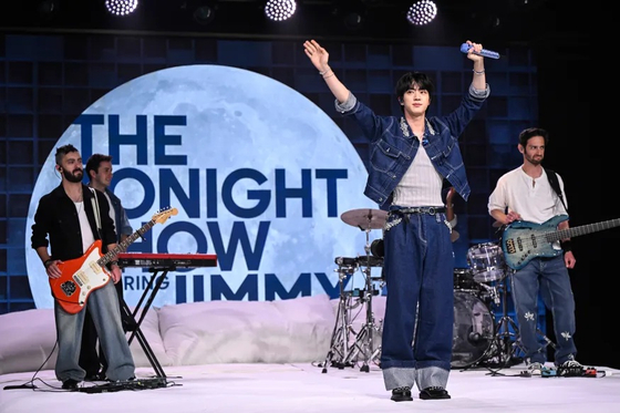 Jin performs "Don't Say You Love Me" from his second EP, "Echo," on NBC's "The Tonight Show Starring Jimmy Fallon" (2014-) on May 21. [NBC]