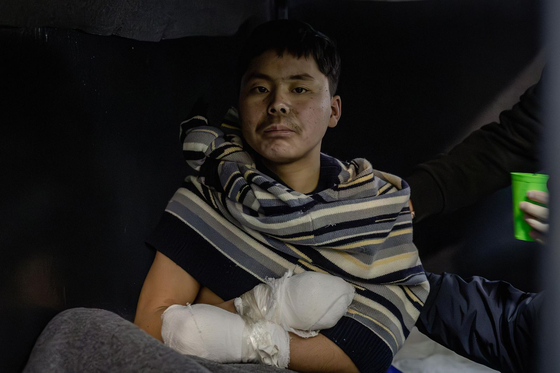 Pictured is a North Korean soldier captured by Ukrainian forces in Russia’s Kursk region as revealed by Ukrainian President Volodymyr Zelensky on his X account. [SCREEN CAPTURE]