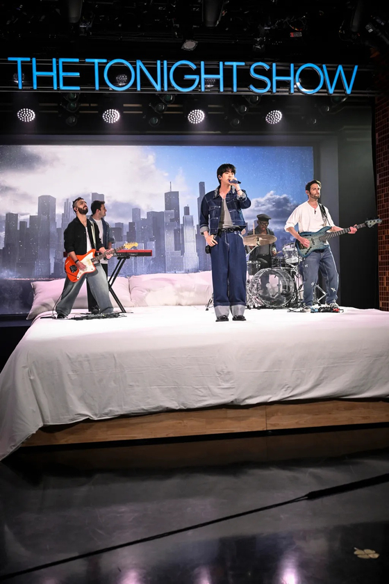 Jin performs "Don't Say You Love Me" from his second EP, "Echo," on NBC's "The Tonight Show Starring Jimmy Fallon" (2014-) on May 21. [NBC]
