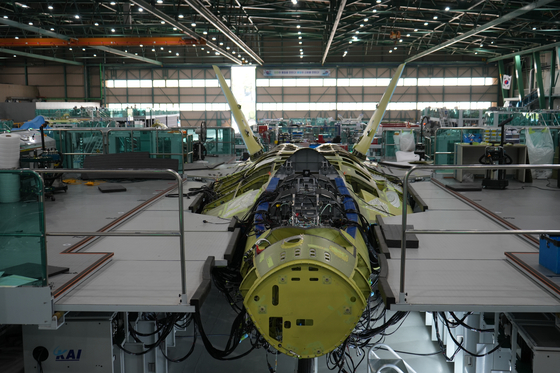 The first KF-21 mass production unit under assembly [DEFENSE ACQUISITION PROGRAM ADMINISTRATION] 