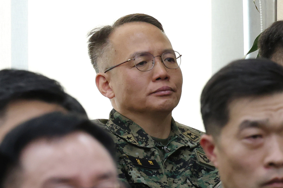 Retired Brigadier General Lee Sang-hyun, former commander of the 1st Airborne Brigade, takes part in a parliamentary audit at the National Assembly in western Seoul on Feb. 21. [NEWS1]