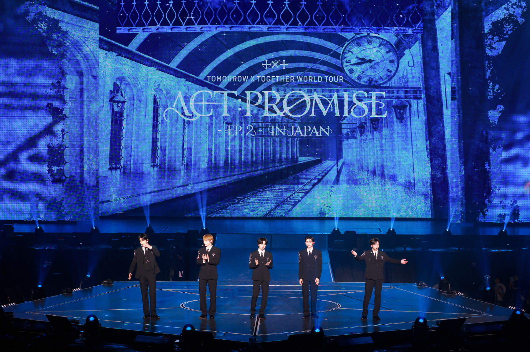 Boy band Tomorrow X Together performs during its world tour ″Act: Promise″ [BIGHIT MUSIC]