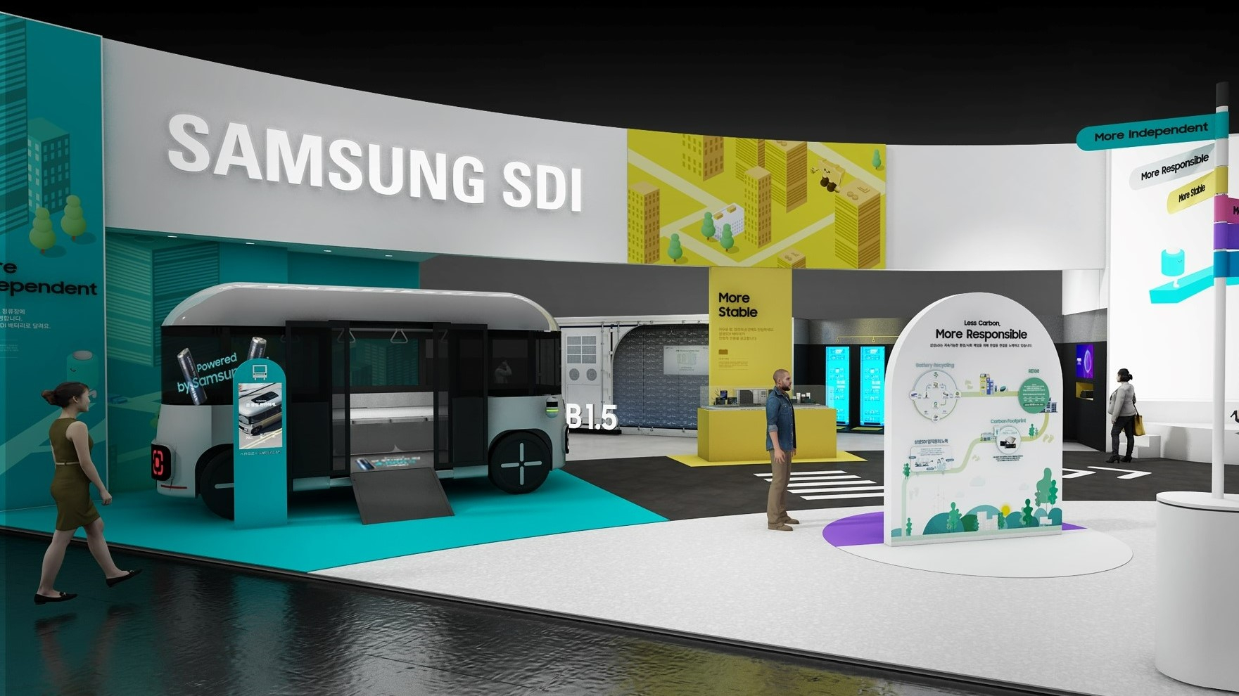 The Samsung SDI booth at the InterBattery 2025 at Coex in southern Seoul last March [SAMSUNG SDI]