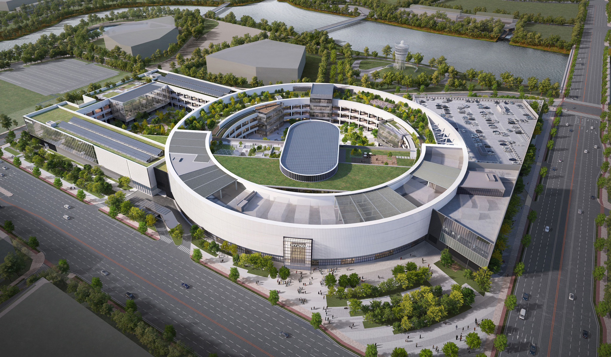 A render of The Hyundai Busan department store, set to open its doors in the first half of 2027. [HYUNDAI DEPARTMENT STORE]