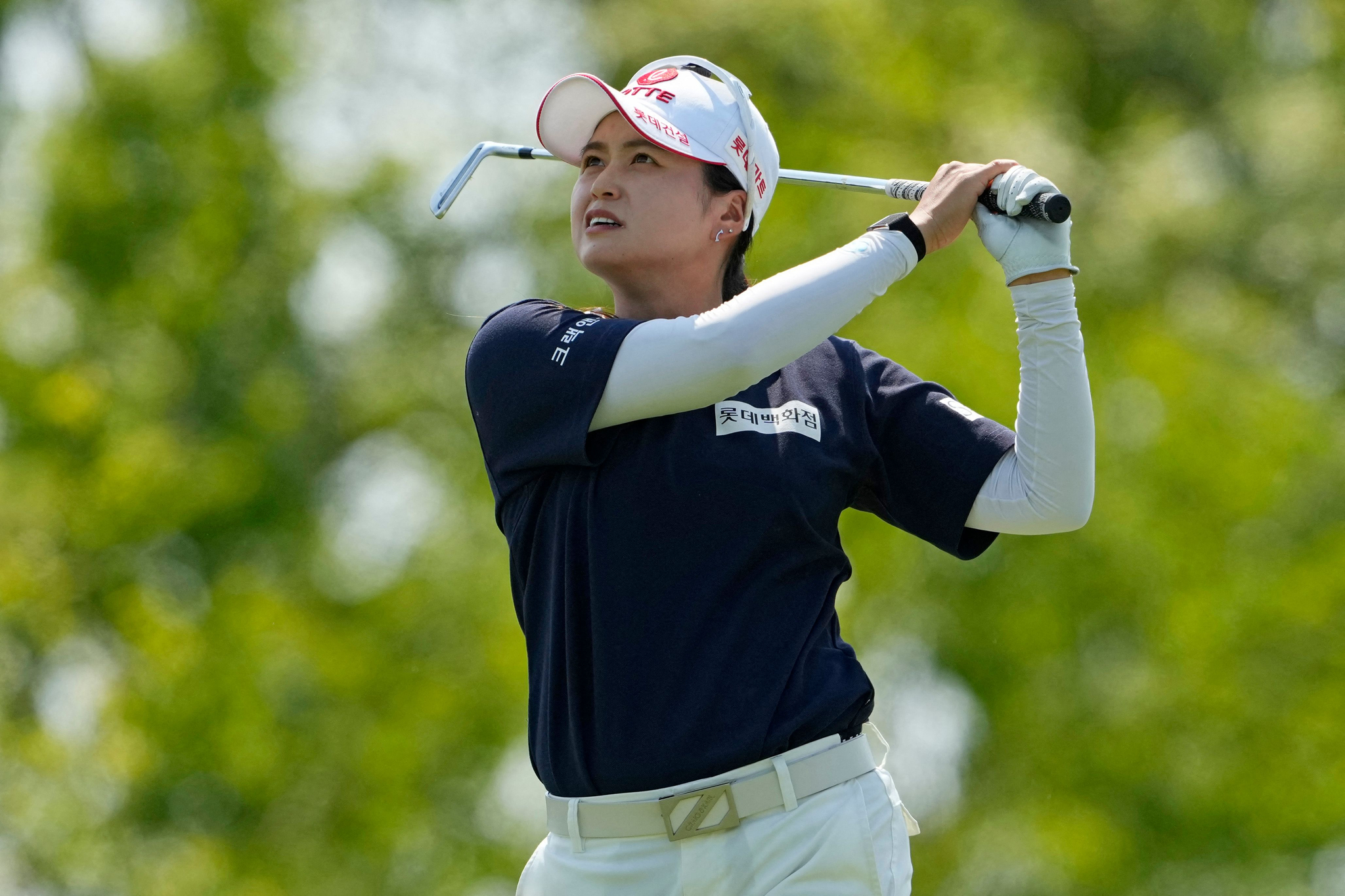 Choi Hye-jin plays her shot from the 16th tee during the final round of the U.S. Women's Open at Erin Hills Golf Course in Erin, Wisconsin on June 1. [AFP/YONHAP] 