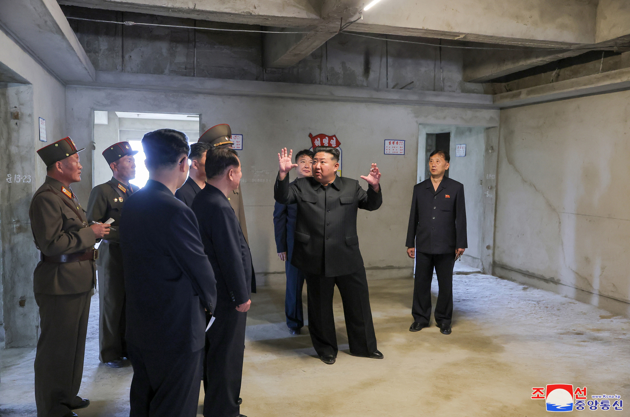 North Korean leader Kim Jong-un visits the construction site for a hospital on the outskirts of Pyongyang on June 2, 2025, in this photo provided by the North's official Korean Central News Agency. [KOREAN CENTRAL NEWS AGENCY/YONHAP]