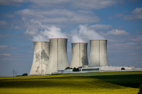 Cooling towers operating at the Dukovany nuclear power plant operated by CEZ AS, near the village of Dukovany, Czech Republic, on May 12, 2025 [EPA/YONHAP]