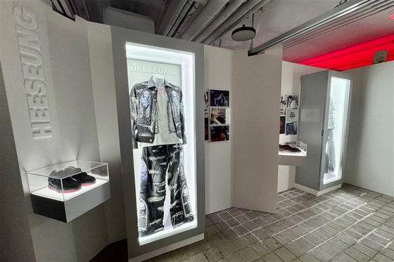 Enhypen and Spotify jointly host a pop-up exhibition titled ″Maison Enhypen″ set inside the Seoul Museum of Art underground bunker in western Seoul, which runs from June 5 to 14. [DANIELA GONZALEZ PEREZ]
