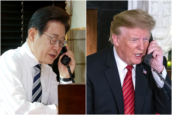 Korean President Lee Jae-myung, left, and U.S. President Donald Trump [EPA/YONHAP]