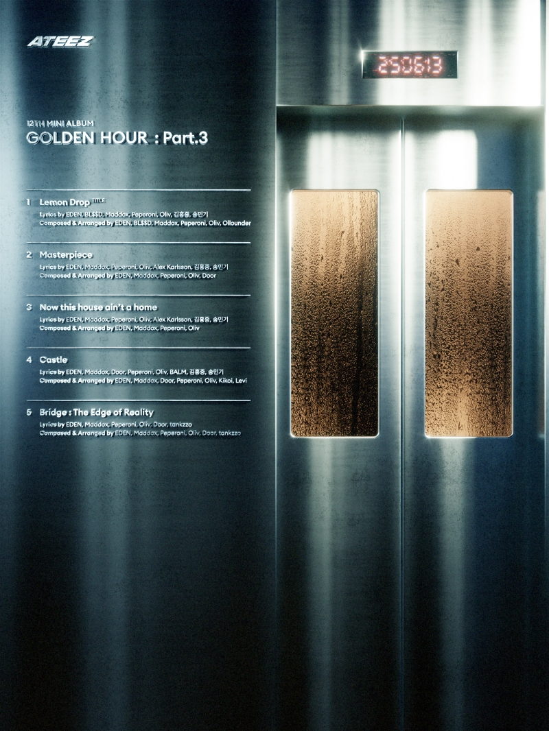 A tracklist for Ateez's 12th EP, ″Golden Hour: Part. 3″ [KQ ENTERTAINMENT]