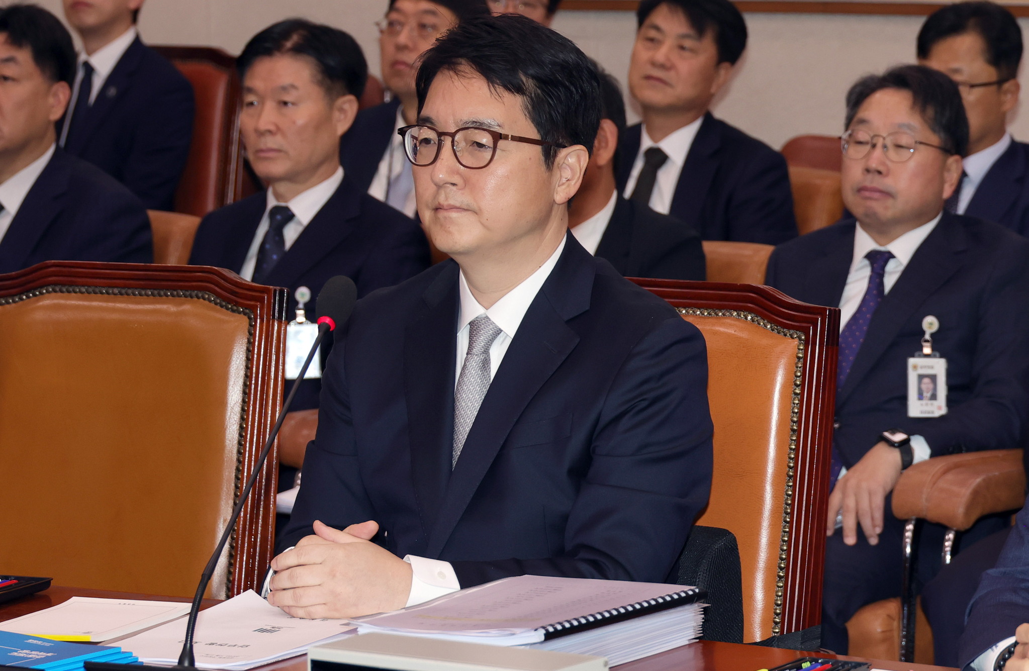 Prosecutor General Shim Woo-jung speaks in a parliamentary inspection of the Supreme Prosecutors' Office on Oct. 21, 2024. [JOONGANG ILBO]