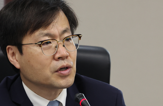 Trade Minister Yeo Han-koo speaks during a trade meeting in central Seoul on June 17. [YONHAP] 