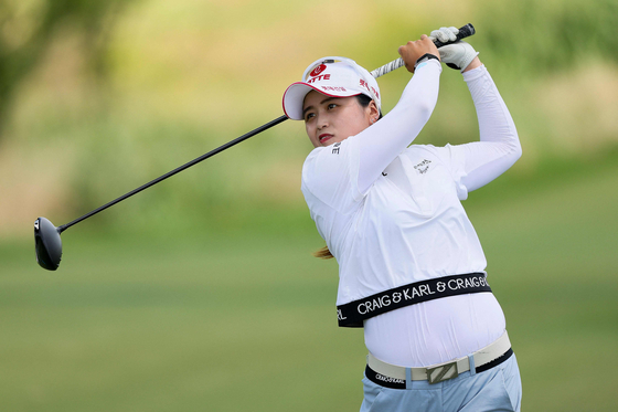 Choi Hye-Jin hits a tee shot on the second hole during the third round of the KPMG Women's PGA Championship at Fields Ranch East at PGA Frisco on June 21 in Frisco, Texas. [AFP/YONHAP]