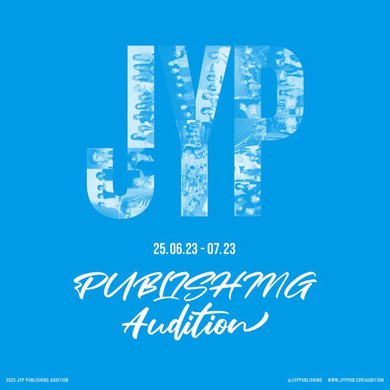 A poster for the 2025 “JYP Publishing Songwriter Audition” [JYP ENTERTAINMENT]