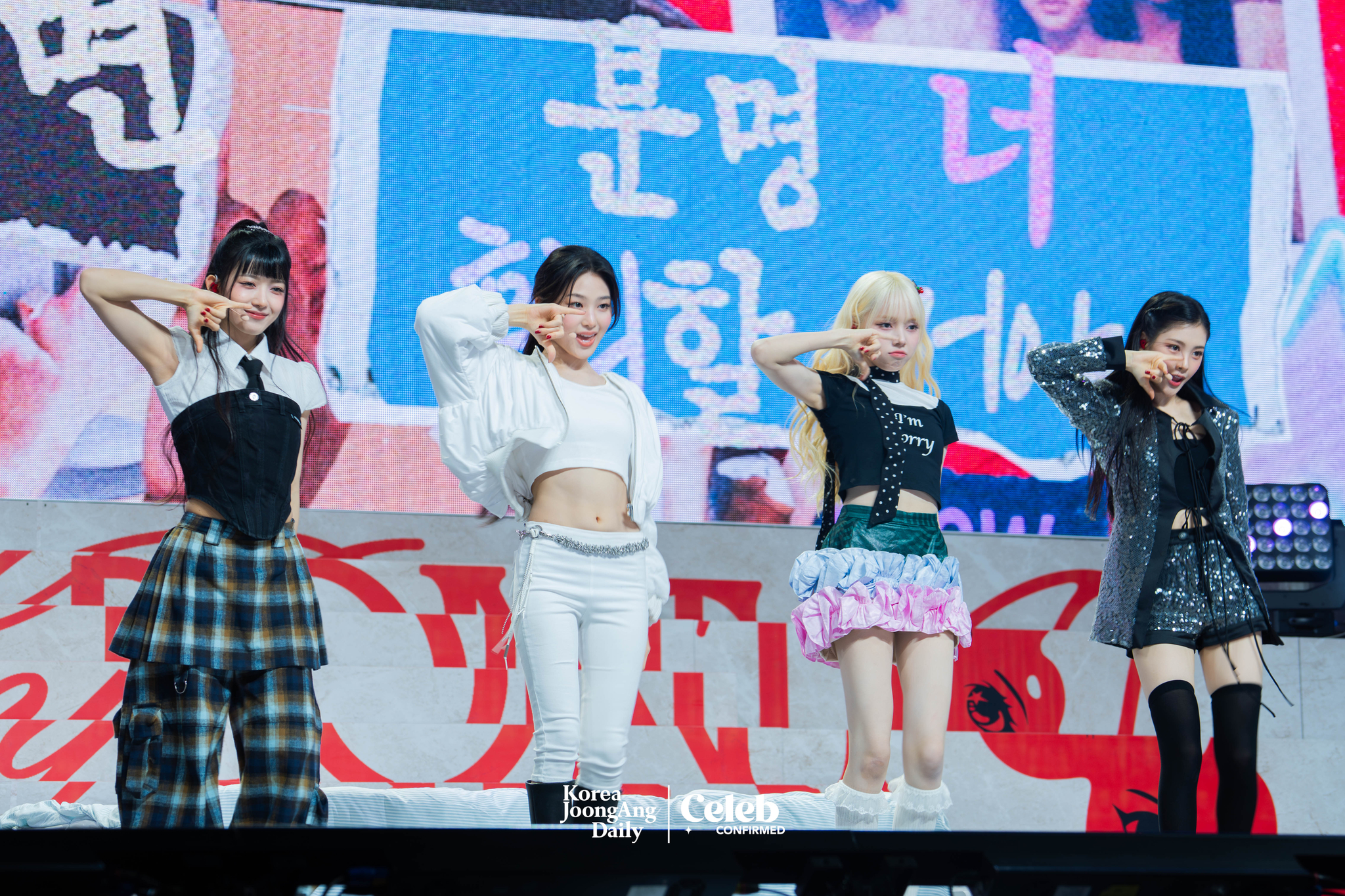 Girl group Baby DONT Cry performs “Bet You’ll Regret It” during a showcase for the release of its first single, “F Girl,” at Blue Square in central Seoul on June 23. [DANIELA GONZALEZ PEREZ]
