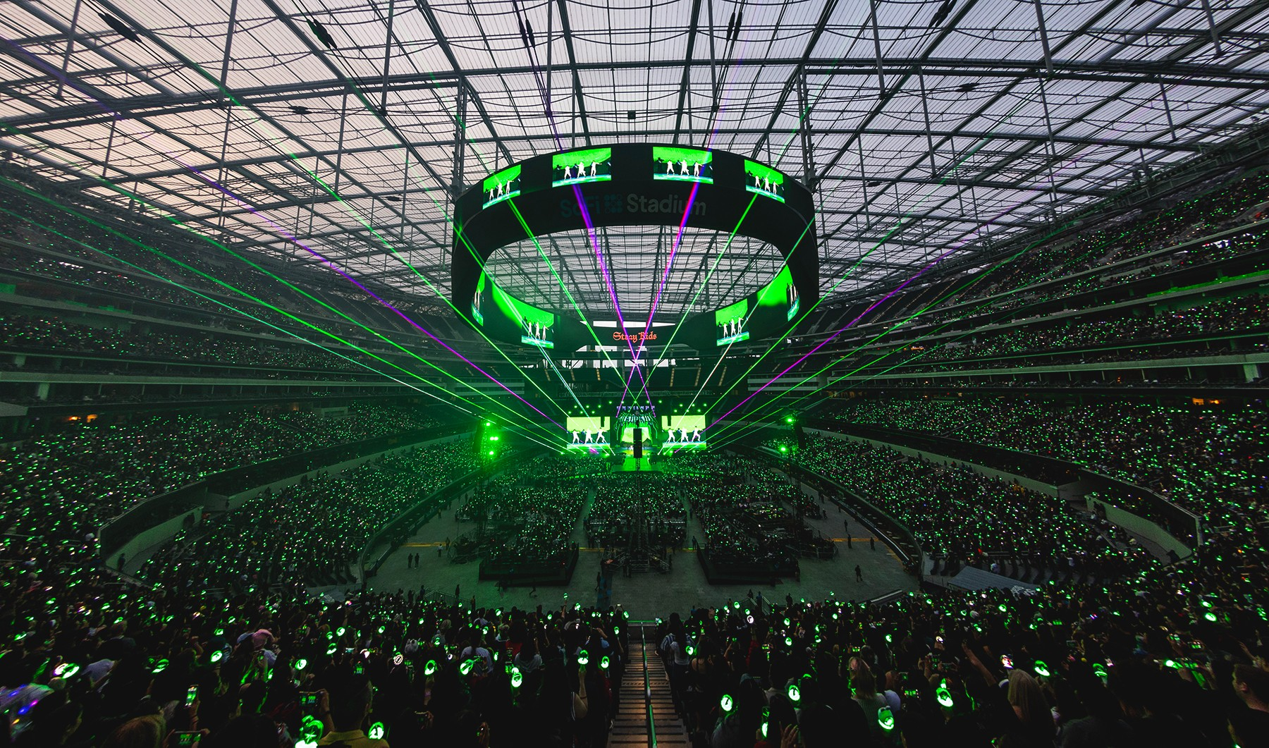 Boy band Stray Kids' ″dominATE″ world tour concerts held at the SoFi Stadium on May 31 and June 1 [JYP ENTERTAINMENT]