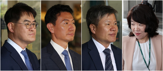 From left, Kim Hyeong-geun, Park Sang-jin, Moon Hong-joo and Oh Jung-hee [YONHAP]