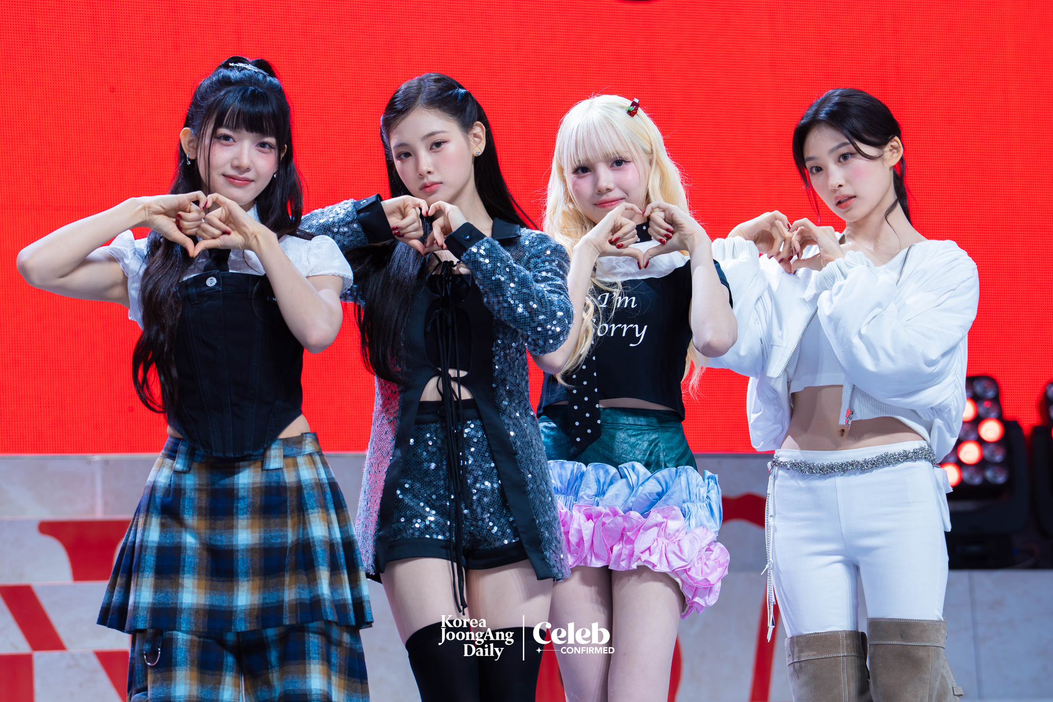 Girl group Baby DONT Cry poses for photos during a showcase for the release of its first single, “F Girl,” at Blue Square in central Seoul on June 23. [DANIELA GONZALEZ PEREZ]