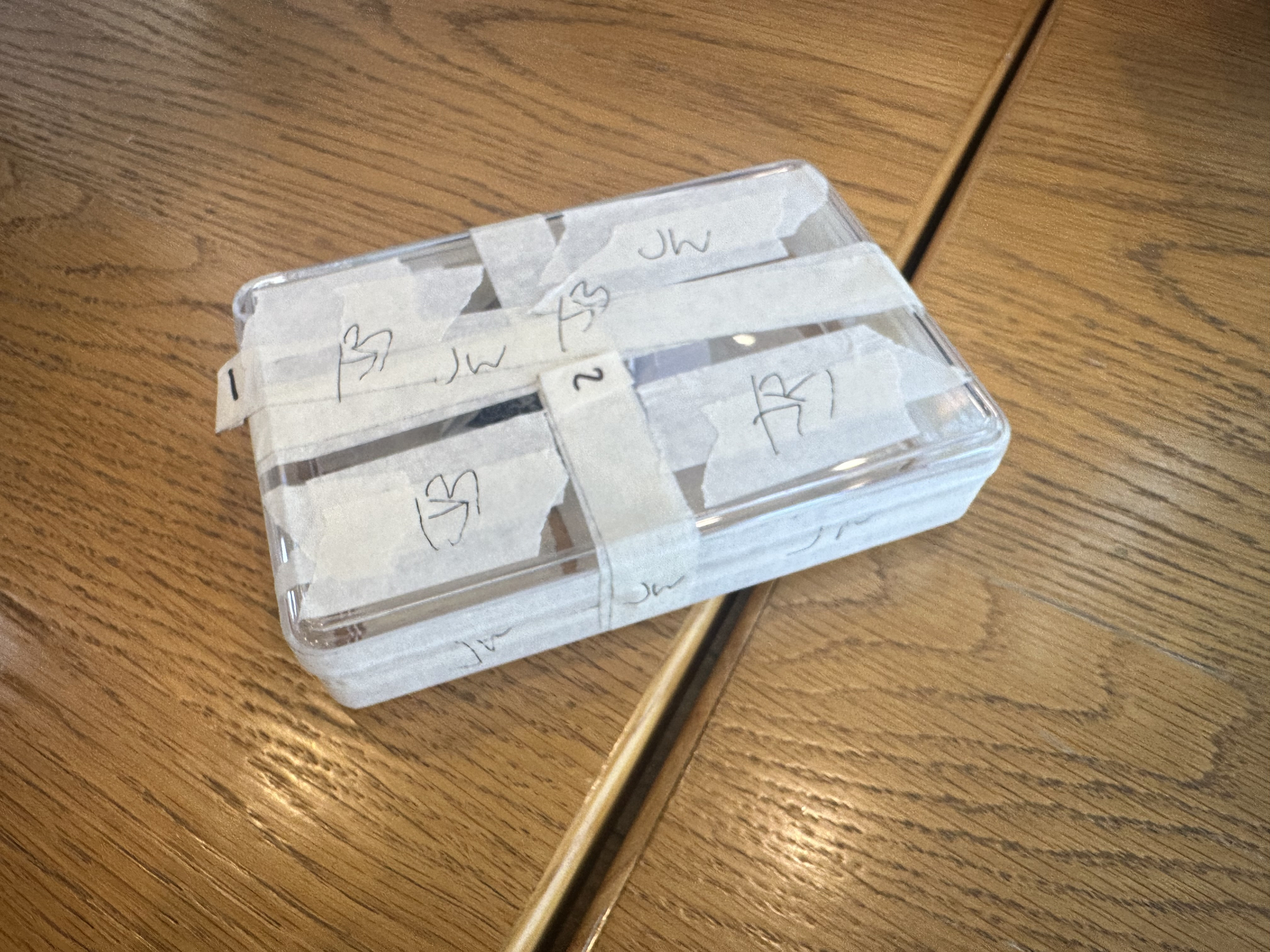 A box containing a piece of paper with headline predictions written by mind reader Joel Bentley [WOO JI-WON]