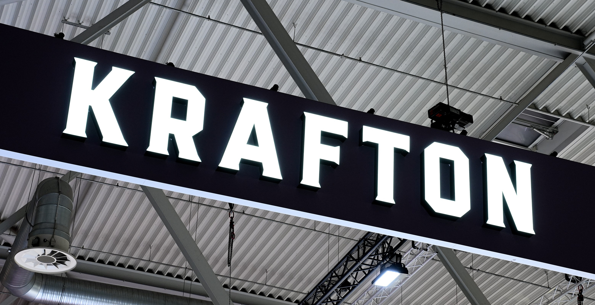 Krafton booth logo at the Gamescom game show in 2024 [YONHAP]
