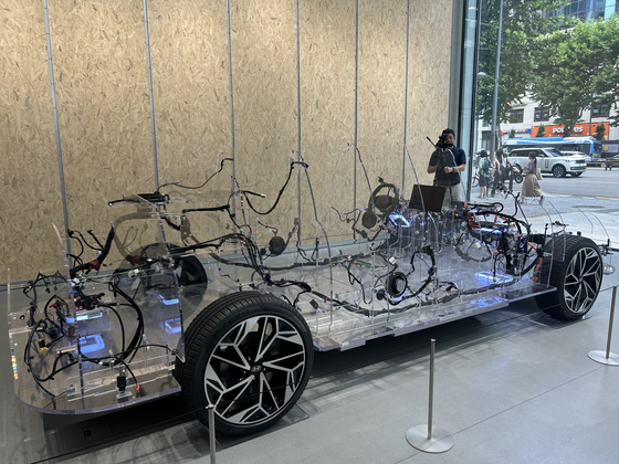 Hyundai Motor's UX Studio Seoul, its first participatory open research lab, in its Gangnam office in southern Seoul [SARAH CHEA] 