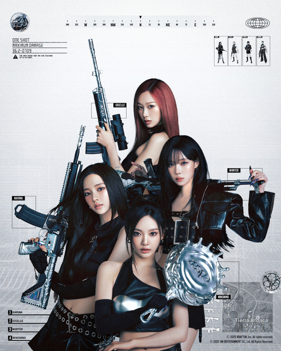A promotional image for girl group aespa's collaboration with global battle royale game “PUBG: Battlegrounds” [SM ENTERTAINMENT] 