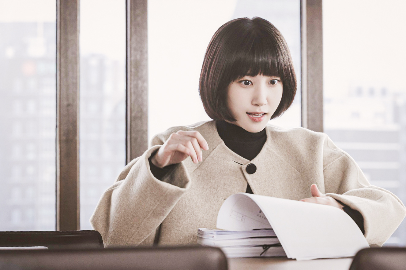 A scene from ″Extraordinary Attorney Woo″ featuring actor Park Eun-bin as lawyer Woo Young-woo. [ENA]