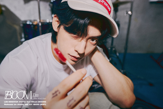 Lee Min-hyuk, or Huta, poses for a photo promoting his solo full-length album ″BOOM.″ [CUBE ENTERTAINMENT]